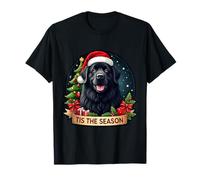 Tis The Season Terre-Neuve Chien Joyeux Noël Maman Papa Noël T-Shirt