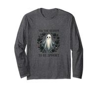 « Tis the Season to Be Spooky Gothic Ghost and Black Rose » Manche Longue