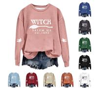 Tis The Season To Be - Sweat-shirt d'Halloween effrayant pour femme - Chemises citrouille amusantes - Grande taille - Costumes d'Halloween à manches longues - Haut squelette - Pull tendance