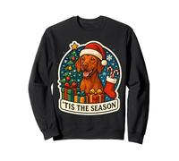 Tis The Season Vizsla Dog Joyeux Sapin de Noël pour Maman et Papa Sweatshirt