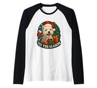 Tis The Season West Highland White Terrier Chien de Noël Amusant Manche Raglan