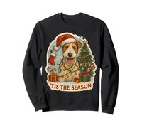 Tis The Season Wire Fox Terrier Chien Merry Christmas Mom Dad Sweatshirt
