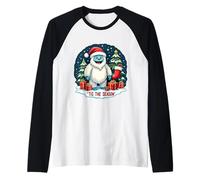 Tis The Season Yeti Bonhomme de Neige Arbre de Noël pour Enfants Manche Raglan