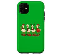 Tis the Silly Funny Goose Christmas Holiday Geese Humour Coque pour iPhone 11