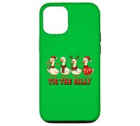 Tis the Silly Funny Goose Christmas Holiday Geese Humour Coque pour iPhone 12/12 Pro