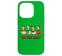 Tis the Silly Funny Goose Christmas Holiday Geese Humour Coque pour iPhone 14 Pro