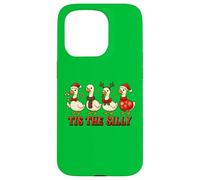 Tis the Silly Funny Goose Christmas Holiday Geese Humour Coque pour iPhone 15 Pro