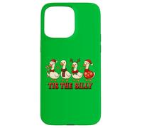 Tis the Silly Funny Goose Christmas Holiday Geese Humour Coque pour iPhone 15 Pro Max