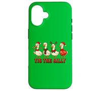 Tis the Silly Funny Goose Christmas Holiday Geese Humour Coque pour iPhone 16