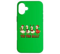 Tis the Silly Funny Goose Christmas Holiday Geese Humour Coque pour iPhone 16 Plus