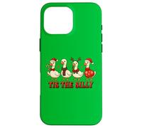 Tis the Silly Funny Goose Christmas Holiday Geese Humour Coque pour iPhone 16 Pro Max