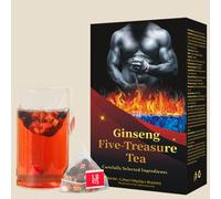 Tisane Aux Cinq Trésors Au Ginseng For Hommes Avec Jujube Rouge Et Mûre De Goji - 30 Paquets Individuels For Une Vitalité Quotidienne(1pcs)