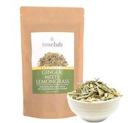 Tisane ayurvédique en vrac 100g, mélange de thé de racine de réglisse avec gingembre citronnelle menthe, TeaClub Ginger Lemongrass Herbal Tea