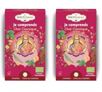 Tisane Bio Chai Classique Sans Caféine - Infusion généreuse et équilibrée - Moment de Détente et de Stabilité - Idéale après repas (Lot de 2)