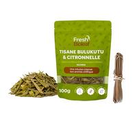 Tisane Bulukutu & Citronnelle - Infusion bien-être 100% naturelle - Feuilles entières - Digestion, détente, sommeil - variété Origine Afrique centrale - Sachet refermable (50g)