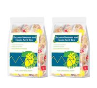 Tisane Chrysanthème Et Graines De Cassia, 30 Sachets, Mélange Rafraîchissant Traditionnel For La Santé, Le Soutien Du Foie Et La Désintoxication(2pcs)