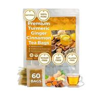 Tisane curcuma gingembre cannelle, tisane bien-être curcuma gingembre, sans sucre, sans caféine, sans gluten, végétalienne
