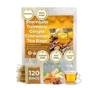 Tisane curcuma gingembre cannelle, tisane bien-être curcuma gingembre, sans sucre, sans caféine, sans gluten, végétalienne