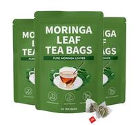 Tisane De Feuilles De Moringa 100% Pure, Infusion Naturelle Douce Et Légère, 25 Sachets Emballés Individuellement For Un Bien-être Quotidien(3pcs)