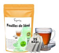 Tisane de Feuilles de Séné, 25 Sachets de Tisane, Thé de Séné - Puissant Purgatif, Laxatif Naturel - Favorise le Transit Intestinal et le Nettoyage du Colon - Tisane Detox - Tazarin Ltd