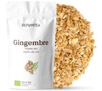 TISANE DE GINGEMBRE BIO 100g (50 Tasses) | 100% Racine de Gingembre Bio | Thé au Gingembre Zingiber officinale REPLANTEA