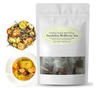 Tisane de Pissenlit et de Baies de Goji, Bio - Mélange Naturel de Sept Ingrédients À Base de Plantes, pour la Santé des Reins et du Foie, 120 g par Paquet