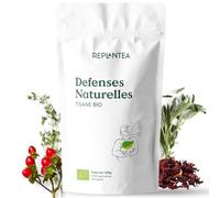 TISANE DEFENSES NATURELLES BIO 100g (50 Tasses) | Infusion en Vrac | Hibiscus, Citronnelle, Sauge, Ortie, Fleur de Tilleul, Thym REPLANTEA