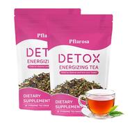 Tisane Détox Minceur 56 Jours - Thé Détox Naturel pour Perte de Poids avec Camellia, Pissenlit & Rose - Favorise Digestion & Nettoyage Doux