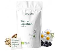 TISANE DIGESTION BIO 100g (50 Tasses) | Infusion Apaisante pour l’Estomac avec Fenouil, Rooibos Vert, Camomille, Pissenlit et Myrtille REPLANTEA