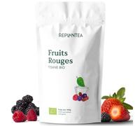TISANE FRUIT ROUGES BIO 100g (50 Tasses) | Infusion Fruits Rouges sans Théine avec Hibiscus, Feuille de Mûre, Framboise, Fraise, Cerise REPLANTEA