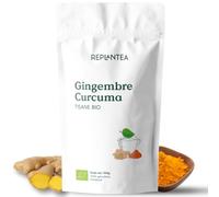 TISANE GINGEMBRE CURCUMA BIO 100g (50 Tasses) | Infusion Gingembre Curcuma et Cardamome en Vrac au Goût Intense REPLANTEA