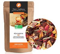 Tisane Pêche Menthe BIO | Sachet 100g vrac | ★ Certifié Agriculture biologique ★