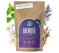 Tisane Soir Monte Nativo (120 g) - Infusion relaxante en vrac avec mélisse, valériane, camomille, lavande, menthe poivrée & passiflore - Evening Tea - Détente, sommeil paisible et petit cadeau