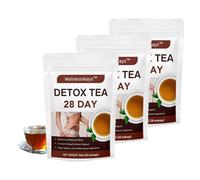 Tisane Ventre Plat 28 Jours - Détox Naturelle Et Soutien Minceur, Mélange De Plantes, Approvisionnement 28 Jours(3PCS)