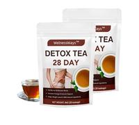Tisane Ventre Plat 28 Jours - Détox Naturelle Et Soutien Minceur, Mélange De Plantes, Approvisionnement 28 Jours(2PCS)