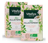 TISANES ALLAITEMENT | Pack 2X18 Sachets | Favorise la Production de Lait Maternel | Associe 5 Plantes Naturellement Reconnues pour leurs Bienfaits chez les Femmes Allaitantes | VITAFLOR