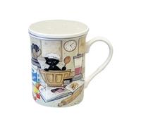 Tisanière chaton patissier avec infuseur - Hauteur 11 cm - Diamètre 8.5 cm