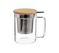 - Tisanière en Verre "Mia" 45cl Transparent & Beige