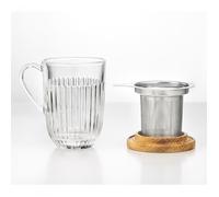 Tisanière - LA ROCHERE - Ouessant - Verre trempé - Filtre inox - Couvercle en bois