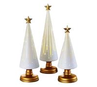 Tisch-Weihnachtsbaum - Resin Weihnachtsbaum Klein Künstlich, Weihnachtsbaum Mit Beleuchtung, Sternbaum-Figur | Für Den Kaminsims Im Winterurlaubs-Partyzimmer Tafelaufsätze Dekorationen