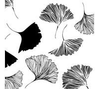 Tischdeko Lot de 20 serviettes cocktail Ginkgo noir blanc arbre