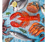 Tischdeko Seafood Lot de 20 Serviettes de Table en Forme de Poulet