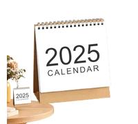 Tischkalender 2024-2025 | Monatsplaner mit Doppeldraht | Kompakter Klappkalender für Büro, Arbeitszimmer und Klassenzimmer - Organizer für Termine, Termine, Fristen und die tägliche Produktivitätsplan