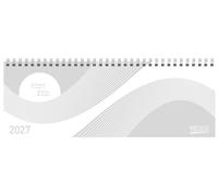 Tischkalender quer Professional Colourlux 2027 weiß: 1 Woche 2 Seiten; Bürokalender; Tischquerkalender im Format: 29,8 x 10,5 cm
