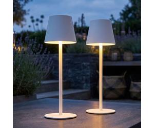 Tischleuchte Außen Flaschenaufsatz USB Touch Dimmbar LED 2er Set Blanc