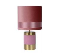 Tischleuchte Chambre À Coucher En Tissu Rose 32 Cm E14 Lampe De Chevet Vintage