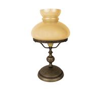 Tischleuchte Laiton Verre 39 CM Art Nouveau en Bronze Antique Crème E14 Table