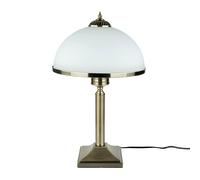 Tischleuchte Marlow Art Nouveau 50cm Haut De Laiton Antique Blanc Lampe Chevet