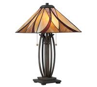Tischleuchte Tiffany Style Tirette 63,5cm Haut Vitrail Lampe de Table Salon