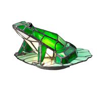Tischleuchte Verre Tiffany Style Frosch Vert Incl. G9 LED Table Lampe Décorative